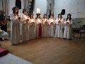 Lucia med tärnorna på julfesten 2018